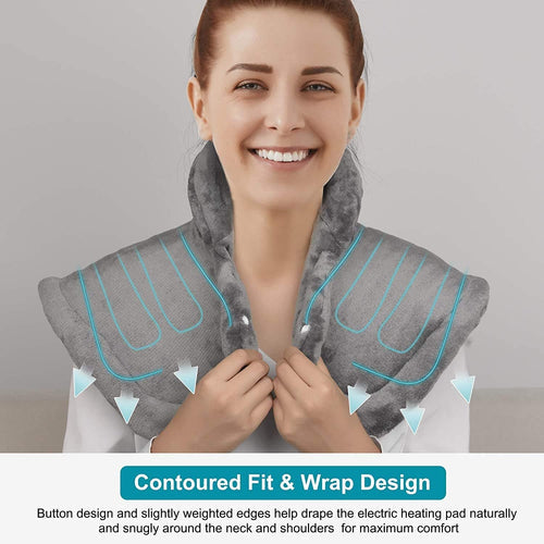 Last day 45% Off 👩❤️👨 Heated Shawl Extra Large Heating Pad, Neck, Shoulder, and Back Heating Pads