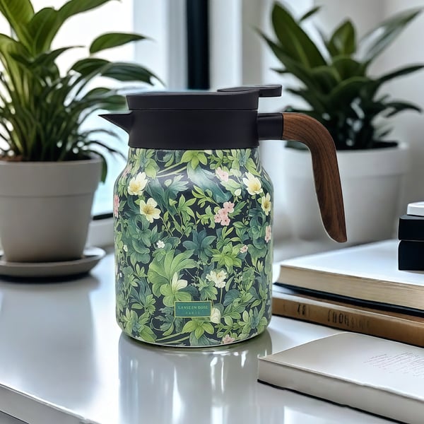 š Last day 49% OFF - CozyTeapotĀ® Vintage Floral Pattern Tea Thermos ā Built-In Infuser