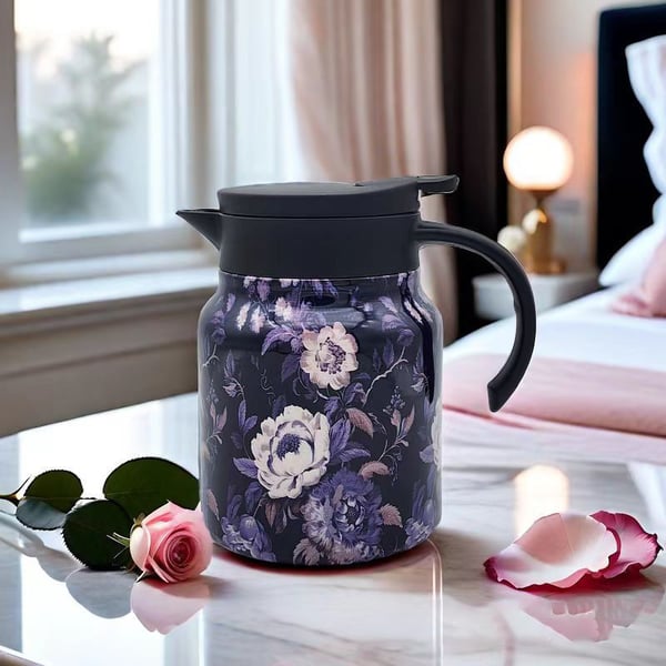 š Last day 49% OFF - CozyTeapotĀ® Vintage Floral Pattern Tea Thermos ā Built-In Infuser