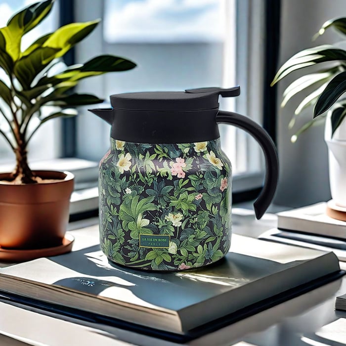 š Last day 49% OFF - CozyTeapotĀ® Vintage Floral Pattern Tea Thermos ā Built-In Infuser