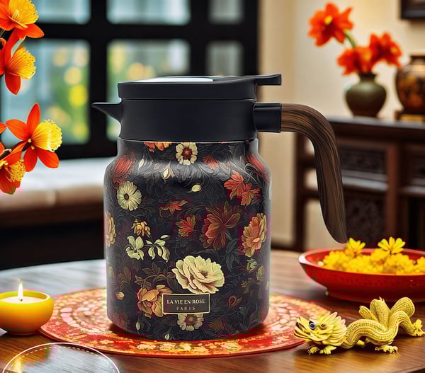 š Last day 49% OFF - CozyTeapotĀ® Vintage Floral Pattern Tea Thermos ā Built-In Infuser