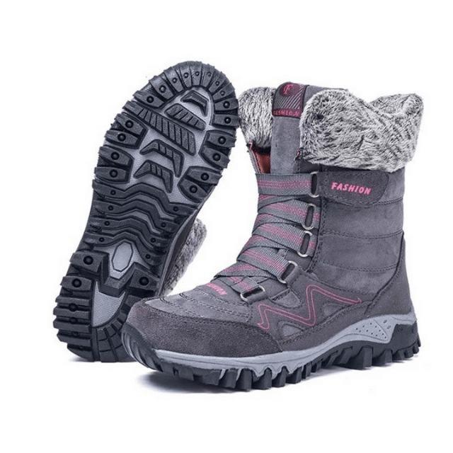Bottes de neige pour femmes avec soutien de la voûte plantaire, bottes imperméables pour temps froid