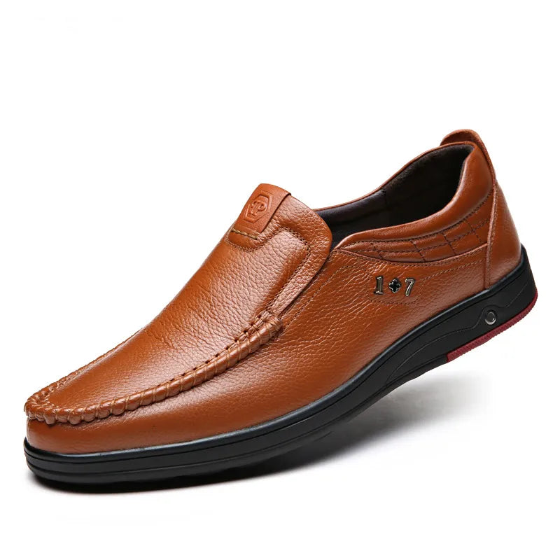 Chaussures orthopédiques en cuir pour hommes de style britannique 