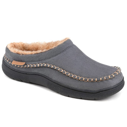 Hot Sale 45% Off🔥Men's Non-Slip Warm Plush Wide Toe Orthopedic Slip-on Slippers