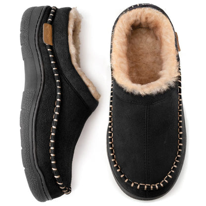 Hot Sale 45% Off🔥Men's Non-Slip Warm Plush Wide Toe Orthopedic Slip-on Slippers