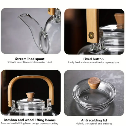 🎁 Last day 49% OFF - CozyTeapot® Clear Borosilicate Glass Teapot with Infuser | Elegant Gift Idea