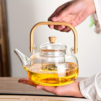 🎁 Last day 49% OFF - CozyTeapot® Clear Borosilicate Glass Teapot with Infuser | Elegant Gift Idea
