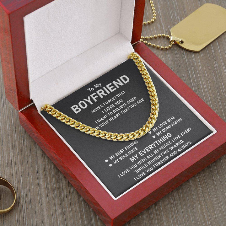 Cuban Chain Necklace-To My Boyfriend-Promise Necklace