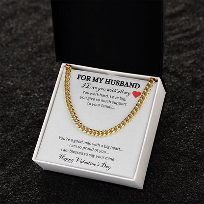 Cuban Link Chain | HAPPY VALENTINE'S DAY HUSBAND