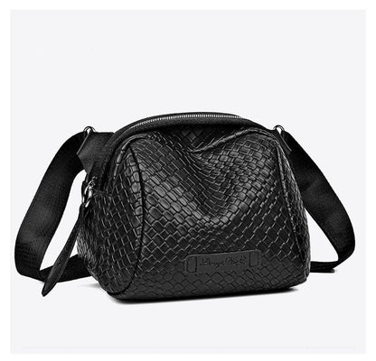 New Arrival - 45%🔥Hand Weaving Large Capacity Crossbody Shoulder Bag, Stylish Leather Shell Bag