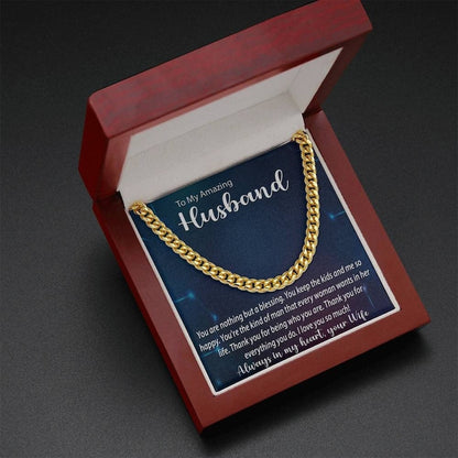 Valentine's Gift for Your Man! | Cuban Link Chain Necklace | Surprise Your Husband with This Perfect Gift for Valentine's Day | USA Made