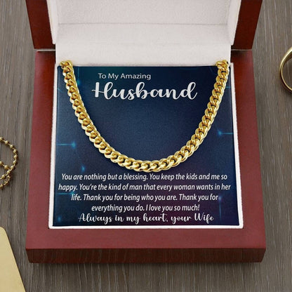 Valentine's Gift for Your Man! | Cuban Link Chain Necklace | Surprise Your Husband with This Perfect Gift for Valentine's Day | USA Made