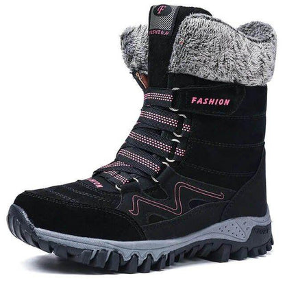 Bottes de neige pour femmes avec soutien de la voûte plantaire, bottes imperméables pour temps froid