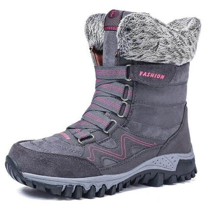 Bottes de neige pour femmes avec soutien de la voûte plantaire, bottes imperméables pour temps froid