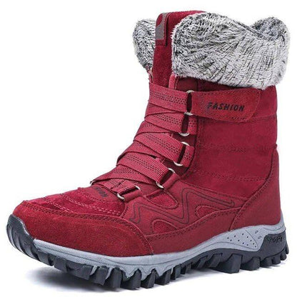 Bottes de neige pour femmes avec soutien de la voûte plantaire, bottes imperméables pour temps froid
