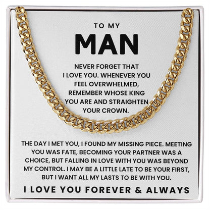 To My Man-Cuban Link Chain-Never Forget That